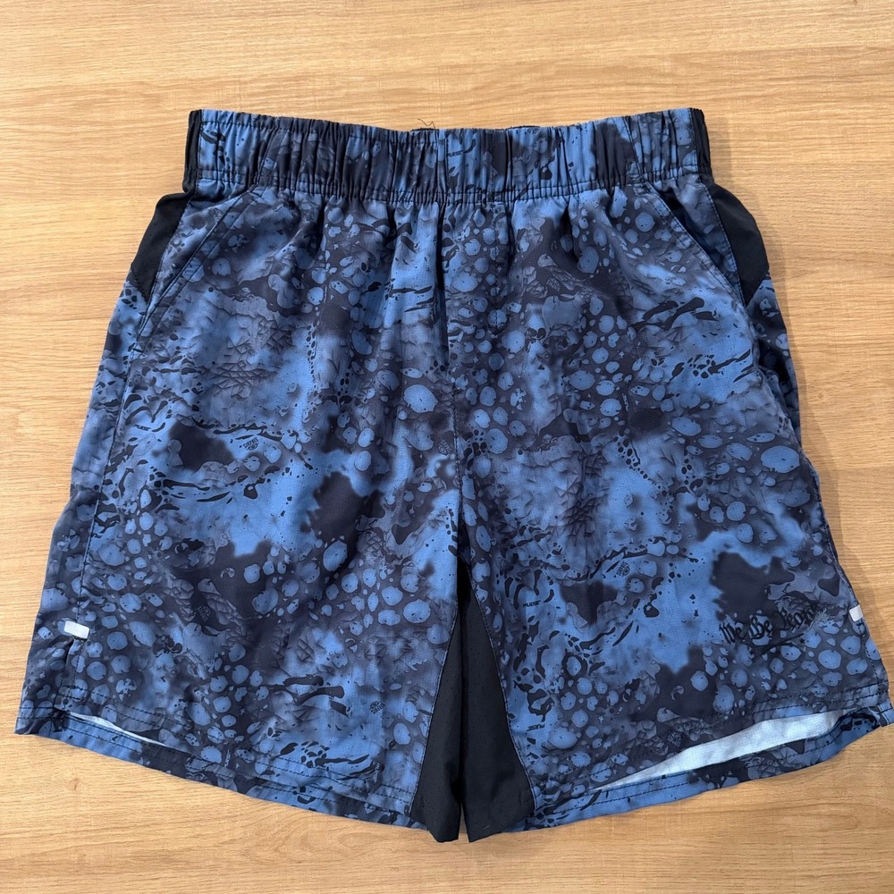 HOWITZER Mens Athletic‎ Shorts Blue Camo Elastic Waist Drawstring Pockets Size M